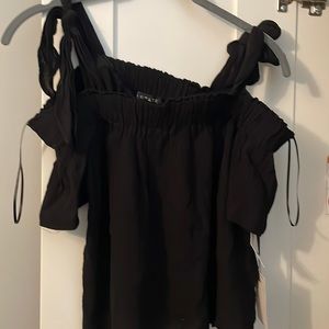 1.state black tie shoulder tank top